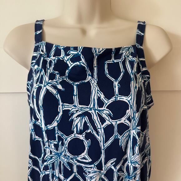 Lilly Pulitzer Adley Tank Top Tunic Lucky Bamboo Engineered in High Tide Sz XXS - Picture 4 of 13